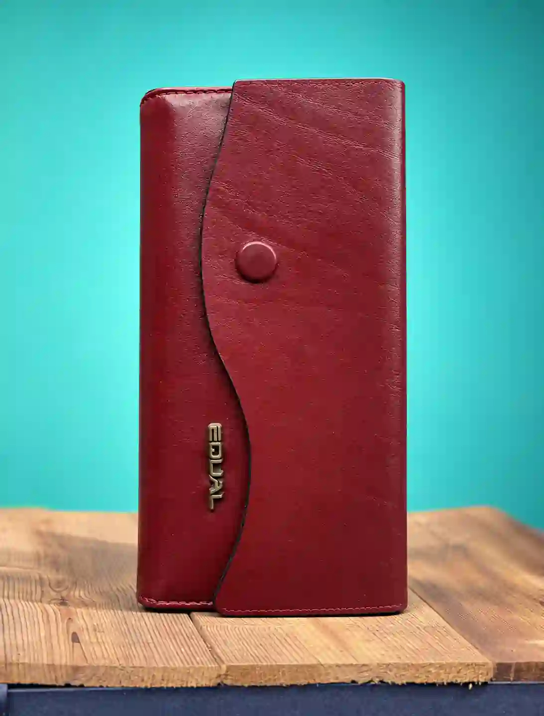 کیف پول تمام چرم کد 581 (زرشکی)