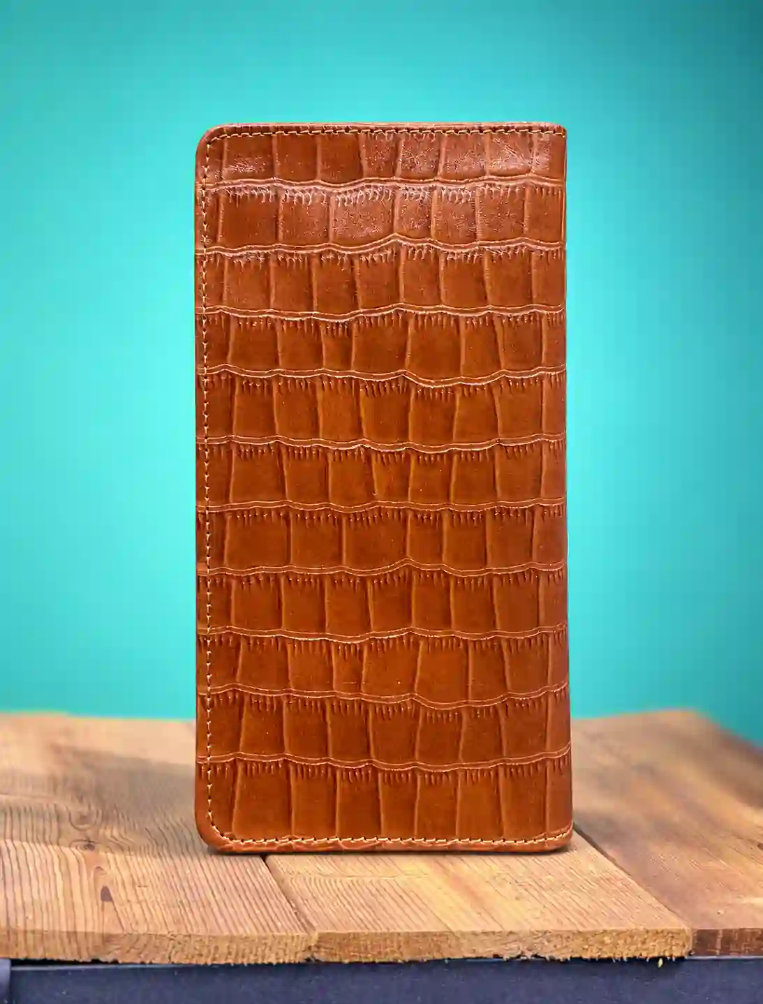 کیف پول تمام چرم کد 579 (عسلی)